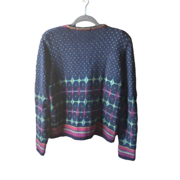 Marsh Landing Vintage Full Zip Nordic FairIsle  Sweater M - LAST CHANCE - Picture 3 of 10